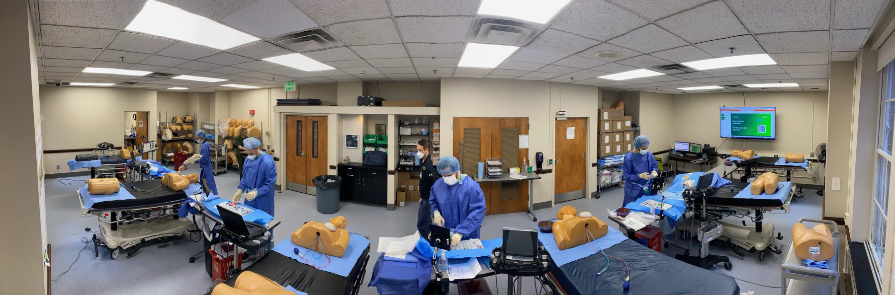 panoramic image of clinical simulation